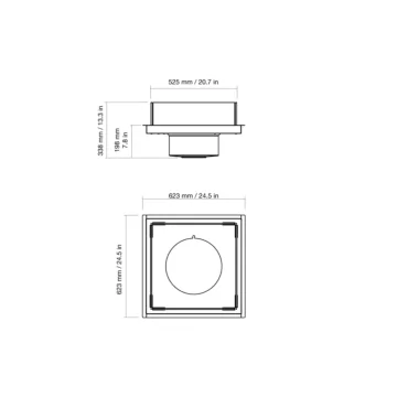 Square 22 Fire Pit Kit