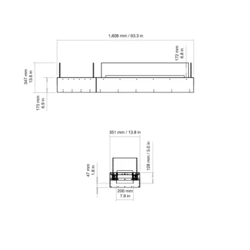 Flex 60BN.BX1 Bench Fireplace