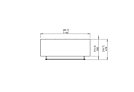Aspect Designer Fireplace - Technical Drawing / Top by EcoSmart Fire