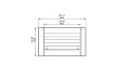 Firebox 650CV Curved Fireplace - Technical Drawing / Front by EcoSmart Fire
