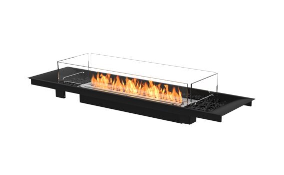 Linear Curved 65 Fire Pit Kit - Ethanol / Black / Indoor Safety Tray by EcoSmart Fire