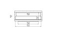 Firebox 1700SS Single Sided Fireplace - Technical Drawing / Front by EcoSmart Fire