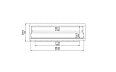 Firebox 2100SS Single Sided Fireplace - Technical Drawing / Front by EcoSmart Fire