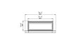 Firebox 650CV Curved Fireplace - Technical Drawing / Top by EcoSmart Fire