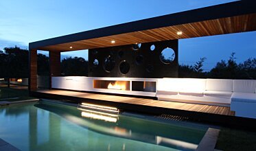 Portsea Private Pool Pavilion - Built-in fireplaces