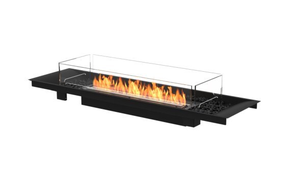 Linear Curved 65 Fire Pit Kit - Ethanol - Black / Black / Indoor Safety Tray by EcoSmart Fire
