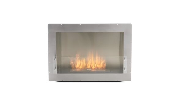 Firebox 800SS Single Sided Fireplace - Ethanol / Stainless Steel / Front View by EcoSmart Fire