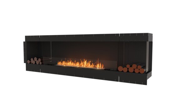 Flex 104RC.BX2 Right Corner - Ethanol / Black / Uninstalled view - Logs not included by EcoSmart Fire