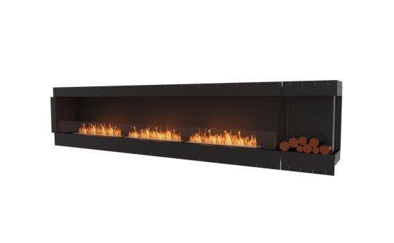 Flex 140RC.BXR Right Corner - Ethanol / Black / Uninstalled view - Logs not included by EcoSmart Fire