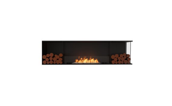 Flex 78RC.BX2 Right Corner - Ethanol / Black / Installed view - Logs not included by EcoSmart Fire