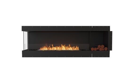 Flex 86LC.BXR Left Corner - Ethanol / Black / Uninstalled view - Logs not included by EcoSmart Fire