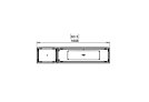 Flex 60BN.BX1 Bench - Technical Drawing / Top by EcoSmart Fire