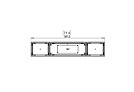 Flex 68BN.BX2 Bench - Technical Drawing / Top by EcoSmart Fire