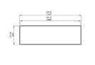 L1080 Fire Screen Fireplace Screen - Technical Drawing / Top by EcoSmart Fire