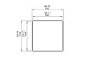 S500 Fire Screen Fireplace Screen - Technical Drawing / Top by EcoSmart Fire