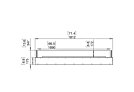 Flex 68BN Bench - Technical Drawing / Front by EcoSmart Fire