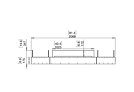 Flex 78BN.BX2 Bench - Technical Drawing / Front by EcoSmart Fire