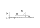 Flex 86BN.BX2 Bench - Technical Drawing / Front by EcoSmart Fire