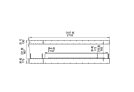Flex 104IL.BX1 Island - Technical Drawing / Front by EcoSmart Fire