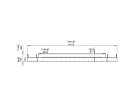Flex 158BN.BX2 Bench - Technical Drawing / Front by EcoSmart Fire