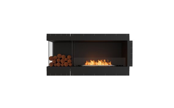 Flex 60LC.BXL Left Corner - Ethanol / Black / Uninstalled view - Logs not included by EcoSmart Fire