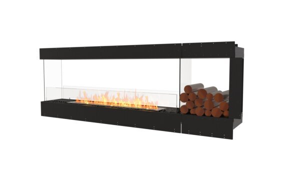 Flex 86PN.BXR Peninsula - Ethanol / Black / Uninstalled view - Logs not included by EcoSmart Fire