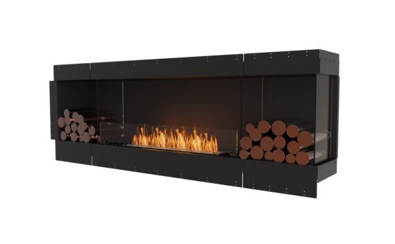 Flex 86RC.BX2 Right Corner - Ethanol / Black / Uninstalled view - Logs not included by EcoSmart Fire