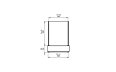 Mini T Designer Fireplace - Technical Drawing / Front by EcoSmart Fire
