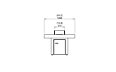 Gin 90 (Dining) Fire Table - Technical Drawing / Side by EcoSmart Fire