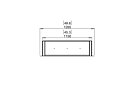 Flex 42DB Flex Fireplace - Technical Drawing / Top by EcoSmart Fire