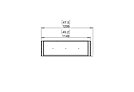 Flex 42PN Flex Fireplace - Technical Drawing / Top by EcoSmart Fire