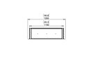 Flex 42SS Flex Fireplace - Technical Drawing / Top by EcoSmart Fire