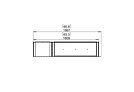 Flex 60LC.BXL Flex Fireplace - Technical Drawing / Top by EcoSmart Fire