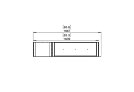 Flex 60PN.BXL Flex Fireplace - Technical Drawing / Top by EcoSmart Fire
