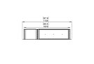 Flex 60SS.BXL Flex Fireplace - Technical Drawing / Top by EcoSmart Fire