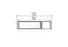 Flex 60SS.BXR Flex Fireplace - Technical Drawing / Top by EcoSmart Fire