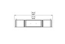 Flex 68DB.BX2 Flex Fireplace - Technical Drawing / Top by EcoSmart Fire
