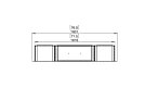 Flex 68SS.BX2 Flex Fireplace - Technical Drawing / Top by EcoSmart Fire