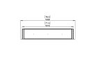 Flex 68SS Flex Fireplace - Technical Drawing / Top by EcoSmart Fire