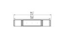 Flex 78LC.BX2 Flex Fireplace - Technical Drawing / Top by EcoSmart Fire