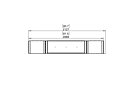 Flex 78PN.BX2 Flex Fireplace - Technical Drawing / Top by EcoSmart Fire