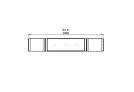 Flex 78IL.BX2 Flex Fireplace - Technical Drawing / Top by EcoSmart Fire