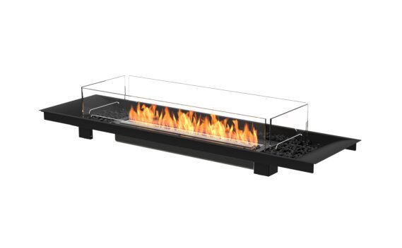 Linear Curved 65 Fire Pit Kit - Ethanol - Black / Black by EcoSmart Fire