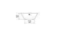 Nova 600 Fire Pit - Technical Drawing / Front by EcoSmart Fire
