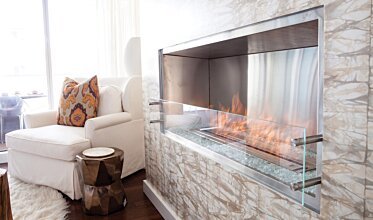 W Residence - Built-in fireplaces