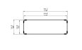 L1115 Fire Screen Fireplace Screen - Technical Drawing / Top by Blinde Design