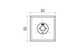 Nova 850 Fire Pit - Technical Drawing / Front by EcoSmart Fire