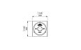 Pop 3T Designer Fireplace - Technical Drawing / Top by EcoSmart Fire