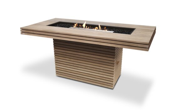 Gin 90 (Bar) Fire Table - Ethanol / Teak / *Teak colours may vary by EcoSmart Fire